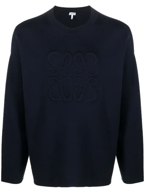 LOEWE Anagram-embossed wool jumper 