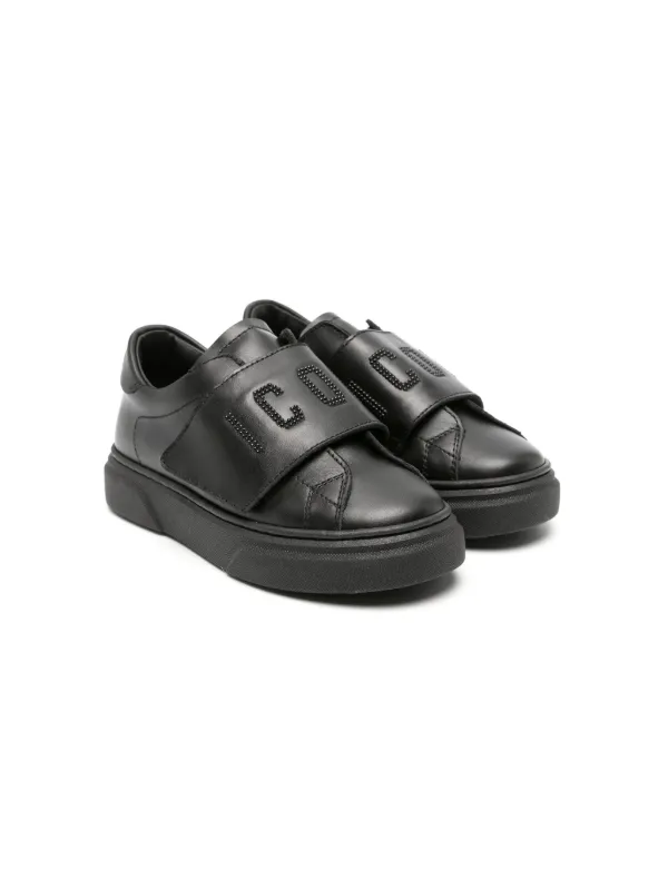 DSQUARED2 KIDS Icon touch strap Leather Trainers Farfetch