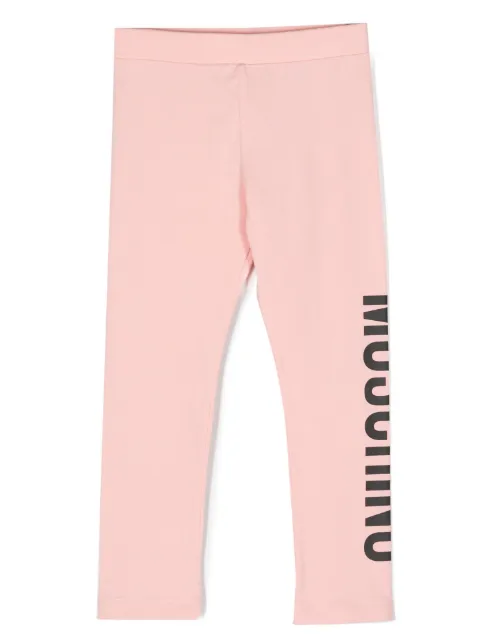 Moschino Kids logo-print cotton leggings