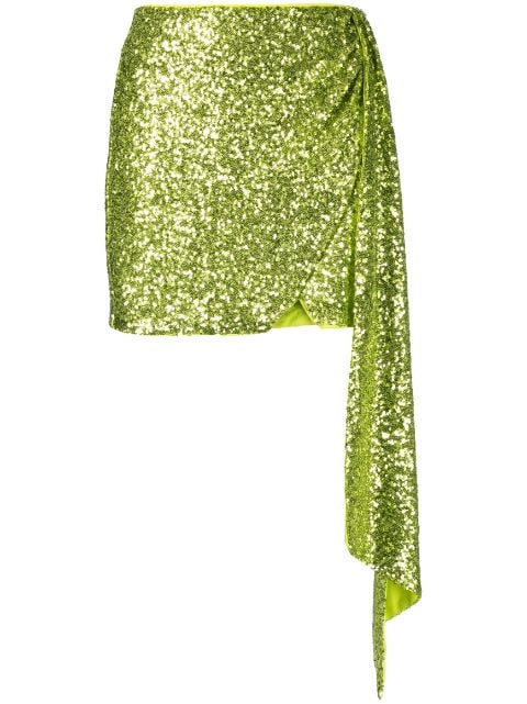 PINKO Esponenziale sequinned draped miniskirt