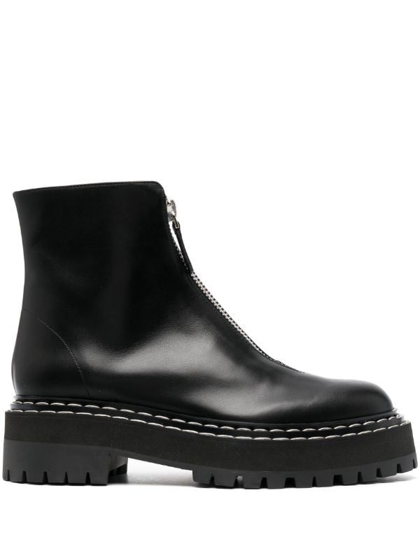 Proenza Schouler zip up lug sole Boots Farfetch