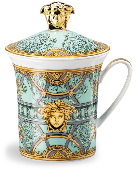 Versace Scala Palazzo porcelain lid mug