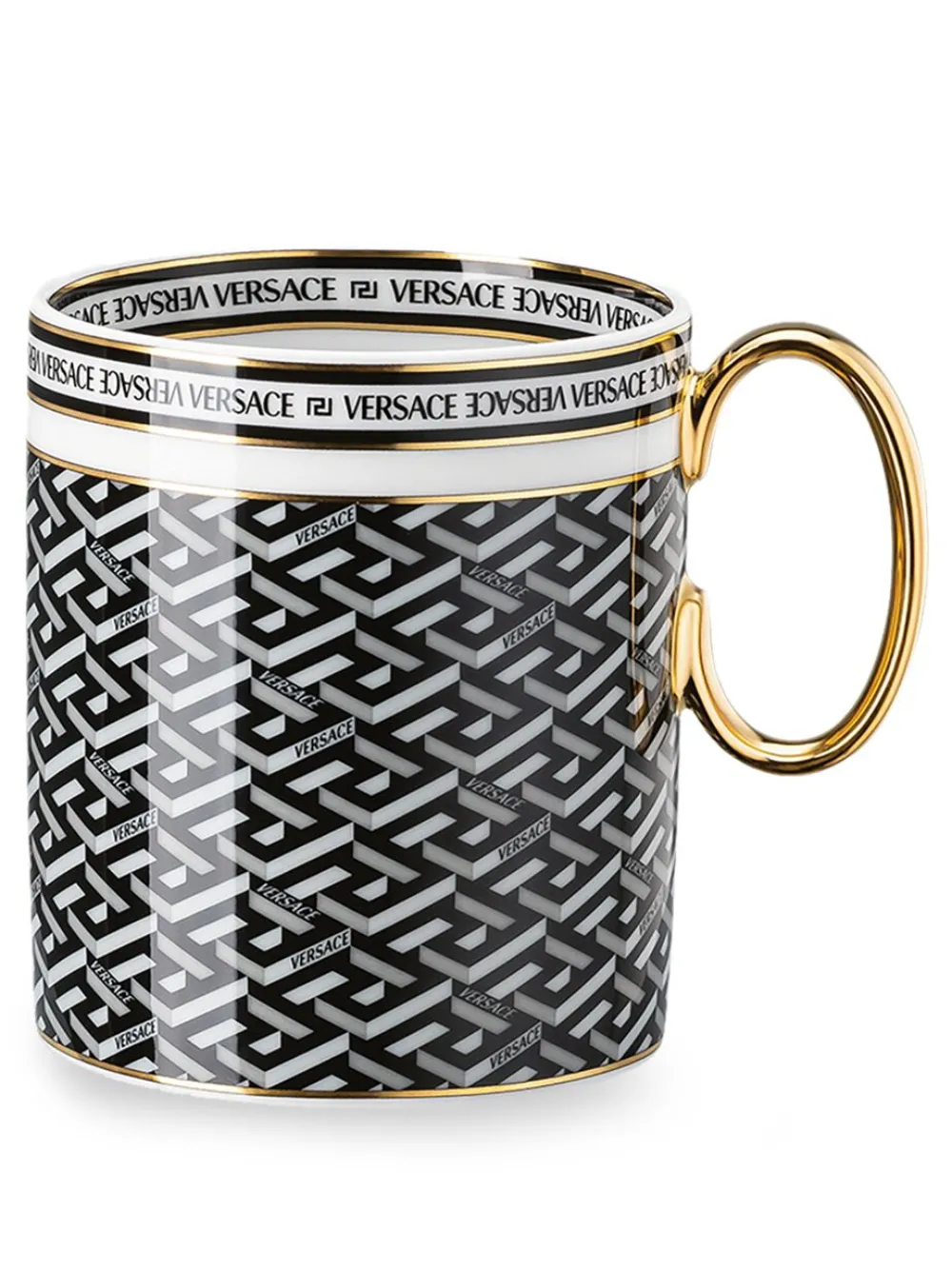Versace ラ グレカ シグネチャー マグ - ブラック Versace ラ グレカ シグネチャー マグ - ブラック