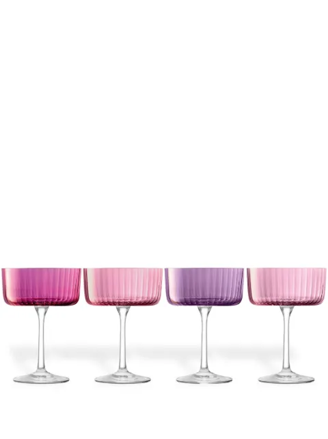 LSA International Gems champanhe and cocktail glasses (set of four)