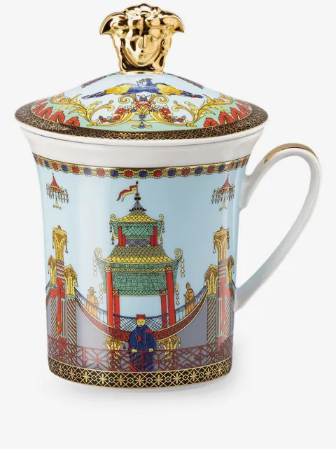 Versace Marco Polo porcelain lid mug