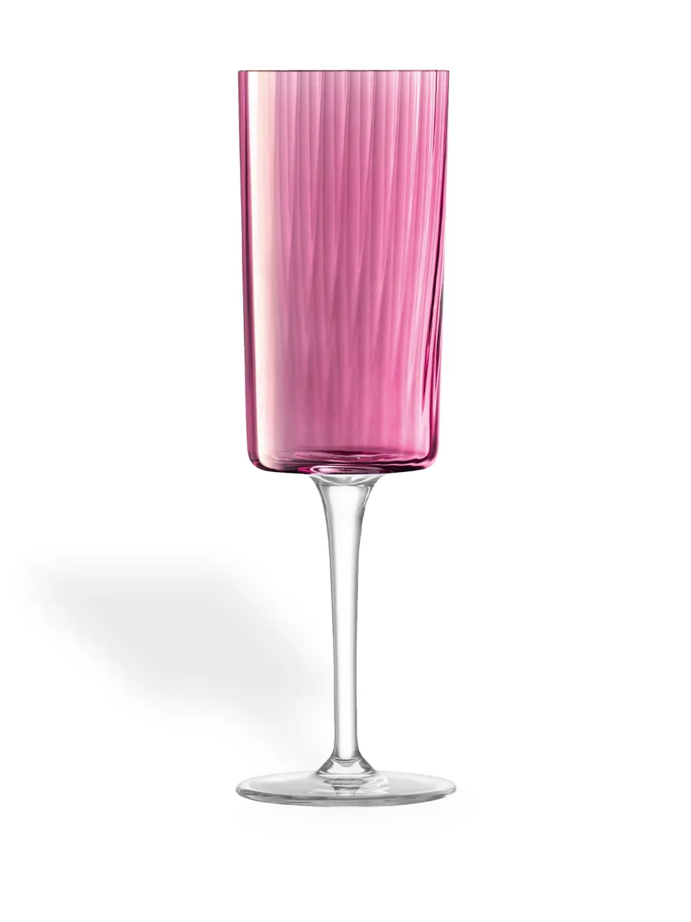 Shop Lsa International Gems Champagne Flutes (set Of Four) In Pink
