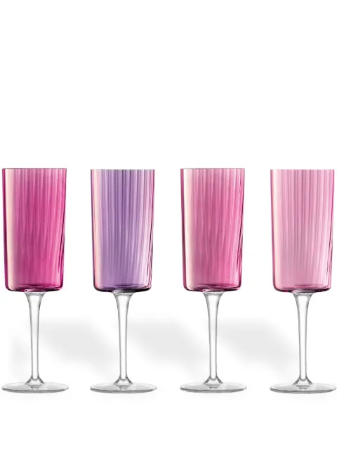 LSA International Gems champagne flutes (set of four)