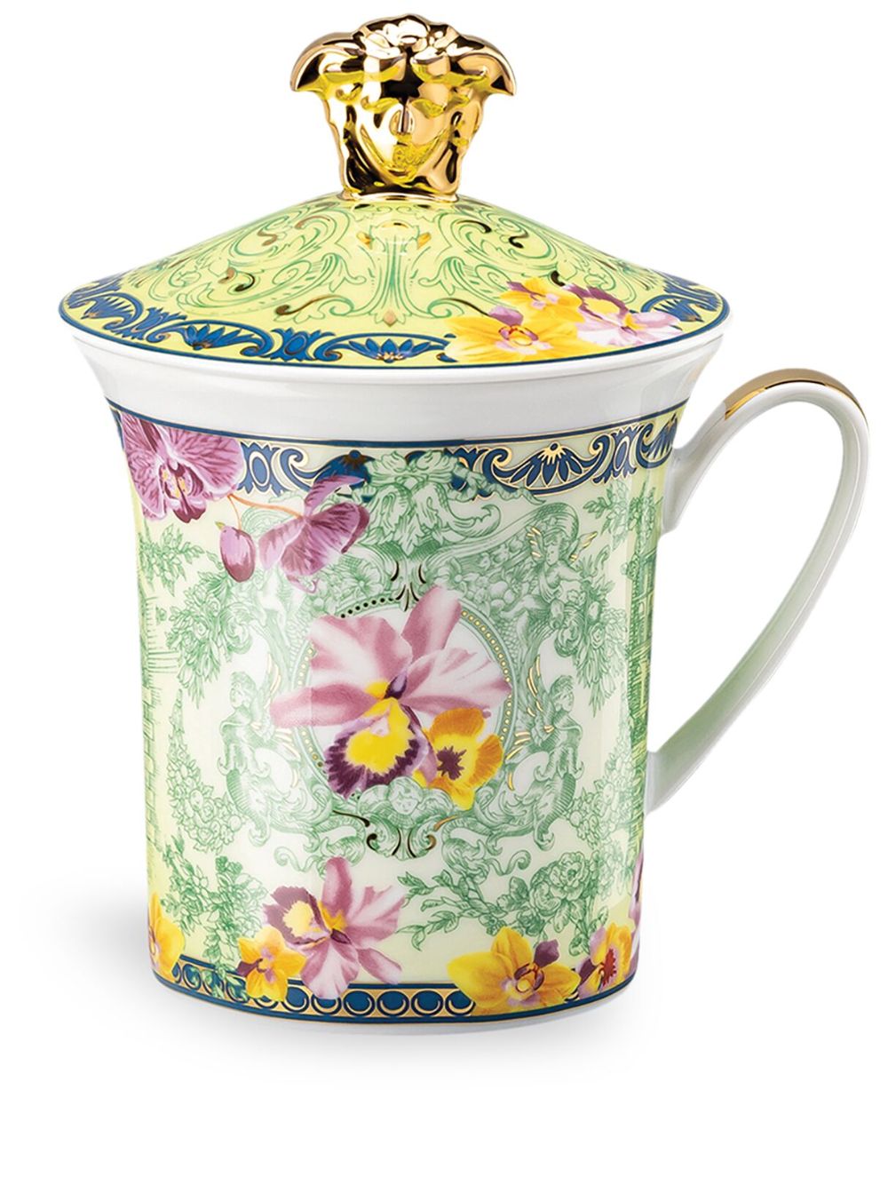 Versace x Rosenthal D.V. Floralia lidded mug (9.8cm)