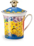 Versace x Rosenthal Primavera lidded porcelain mug (9.8cm) - Multicolour