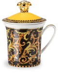 Versace x Rosenthal Barocco lidded porcelain mug (9.8cm) - Multicolour