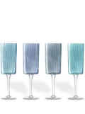 LSA International Gems champagne flute (set of four) - Blue