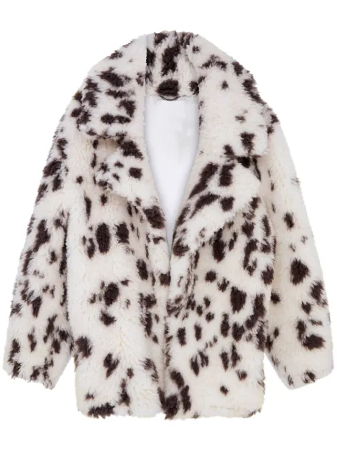 Stella McCartney animal-print faux-fur coat