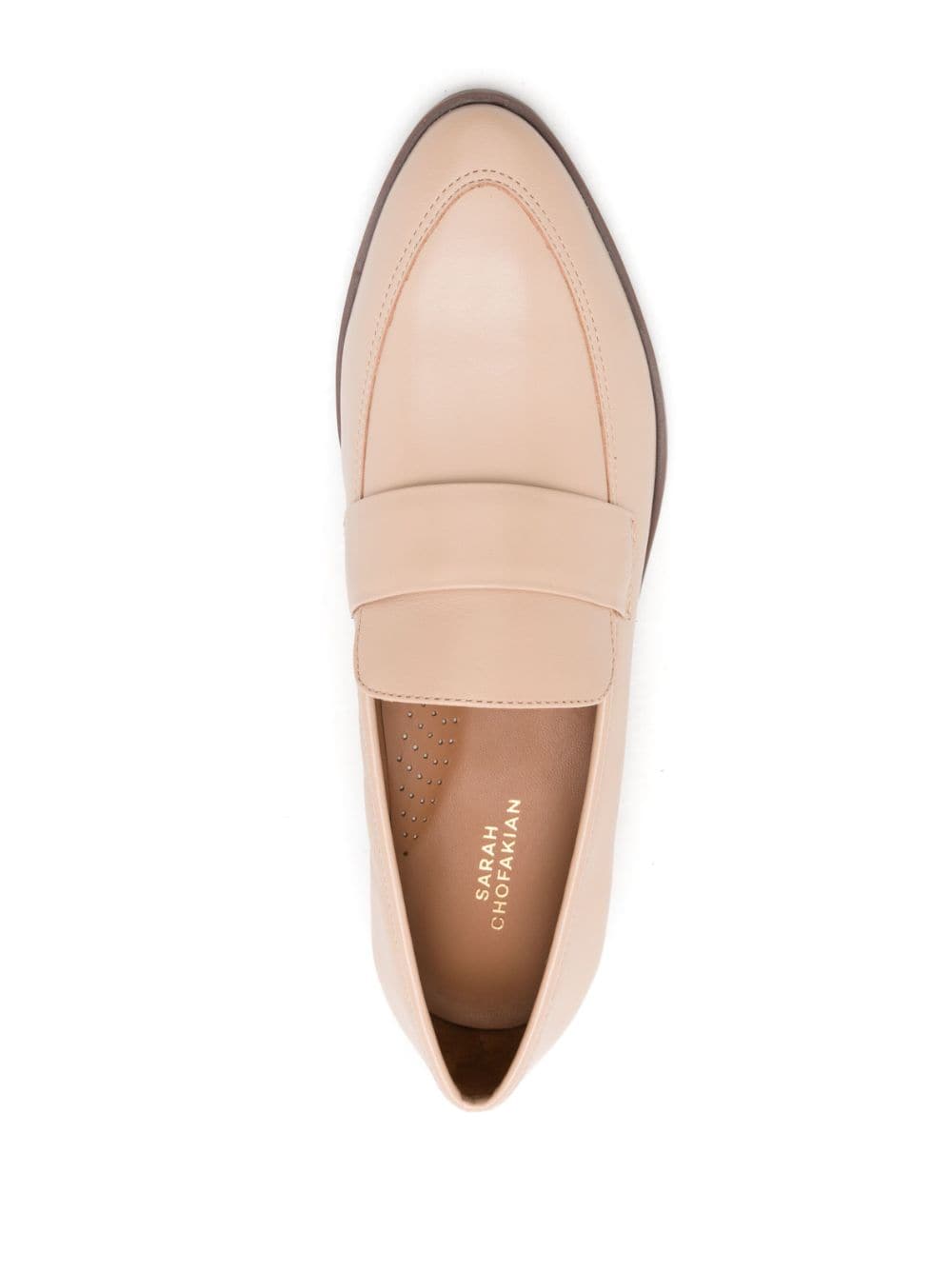 Shop Sarah Chofakian Costes Leather Loafers In Neutrals