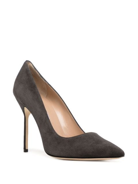 BB 100mm suede pumps