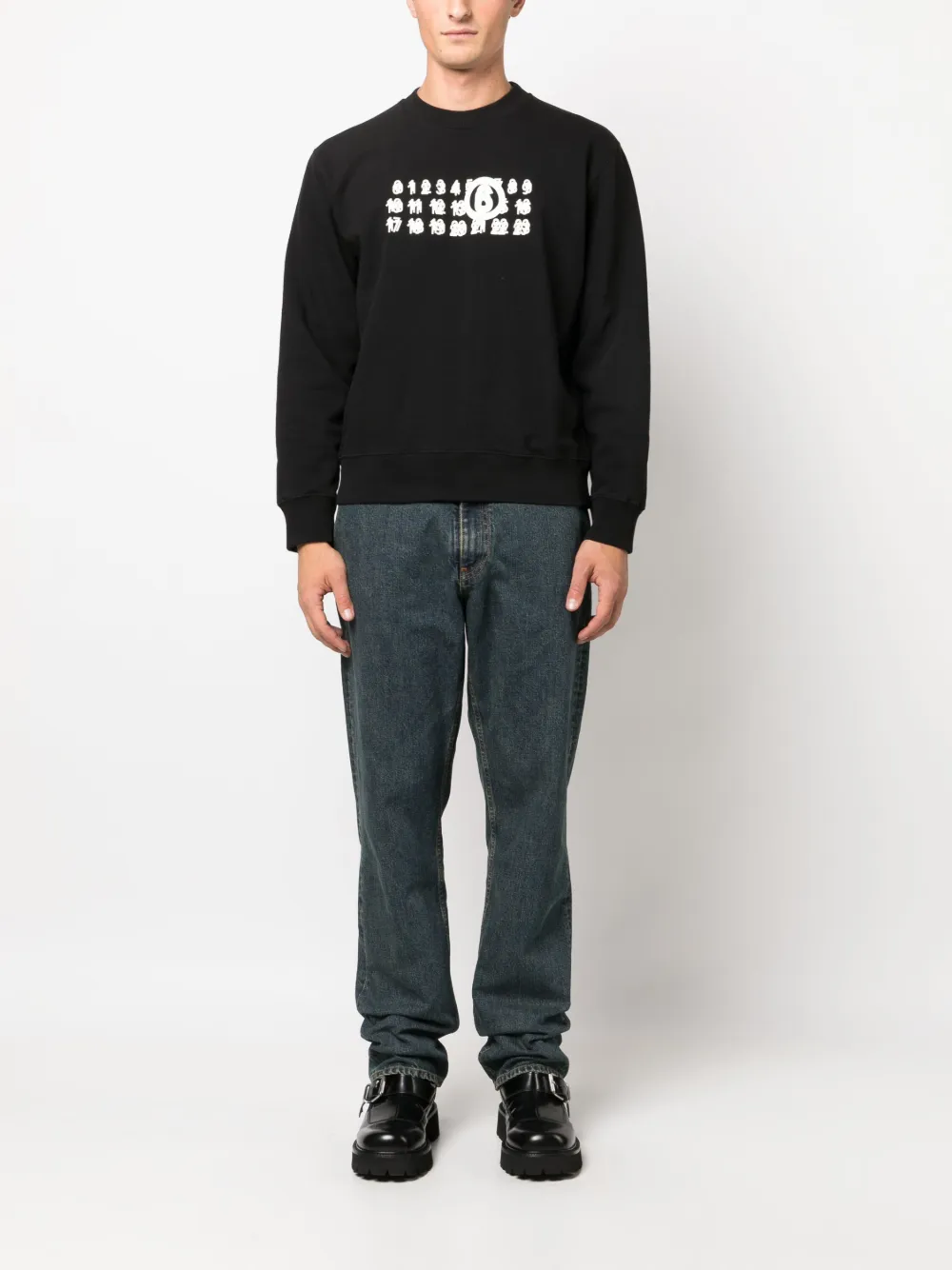MM6 Maison Margiela Sweater met print - Zwart
