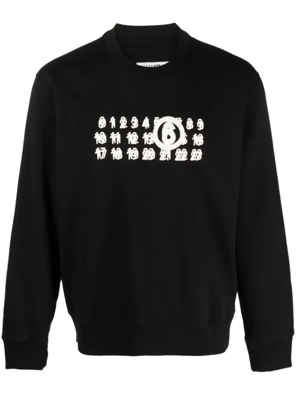 MM6 Maison Margiela Numbers-motif crew-neck Sweatshirt - Farfetch