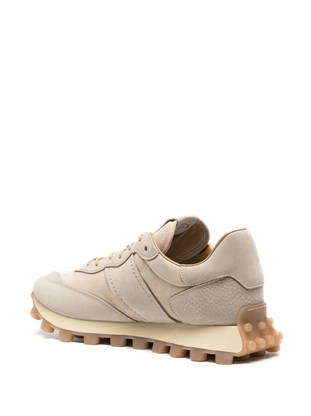 Shop Tod's 1t Panelled Suede Sneakers In Brown