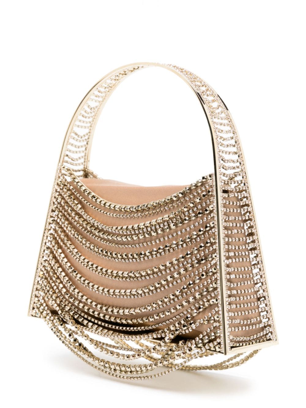 Shop Benedetta Bruzziches Lucia In The Sky Crystal-embellished Bag In Gold