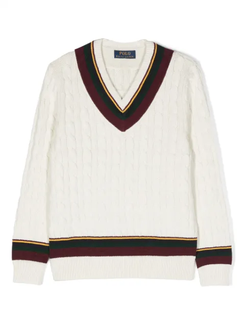 POLO RALPH LAUREN KIDS V-neck cotton jumper