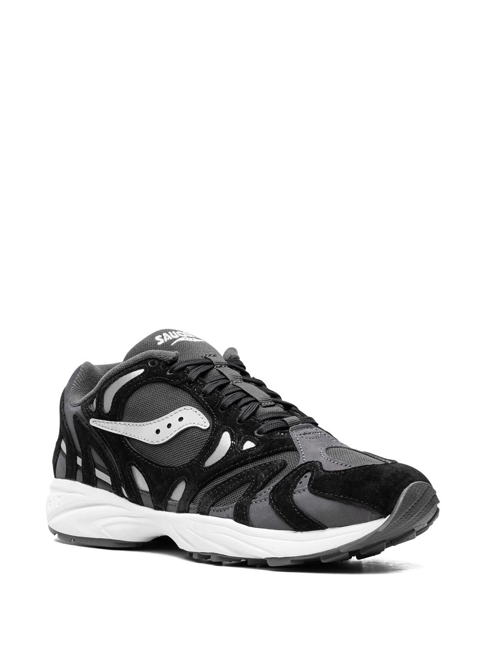 Shop Saucony Grid Azura 2000 Premium Sneakers In Black