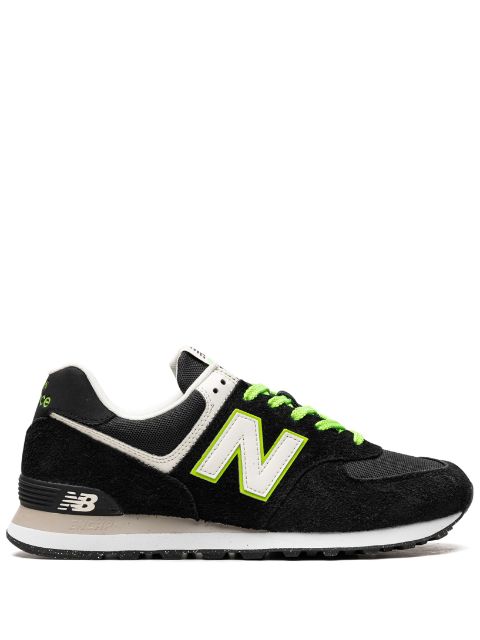 hype New Balance 574 "Black White Green" sneakers 