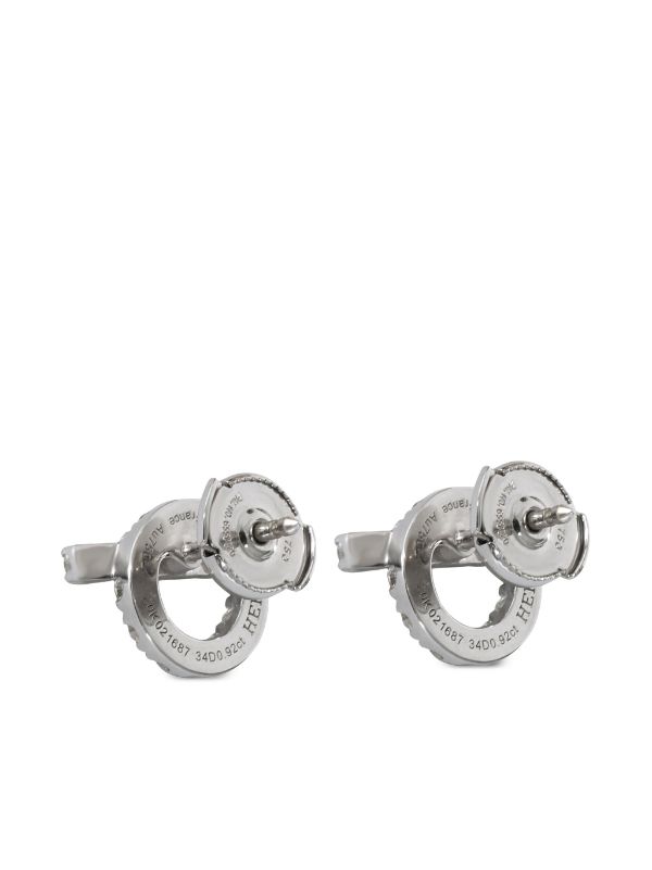 Louis Vuitton Diamond White Gold Hoop Earrings