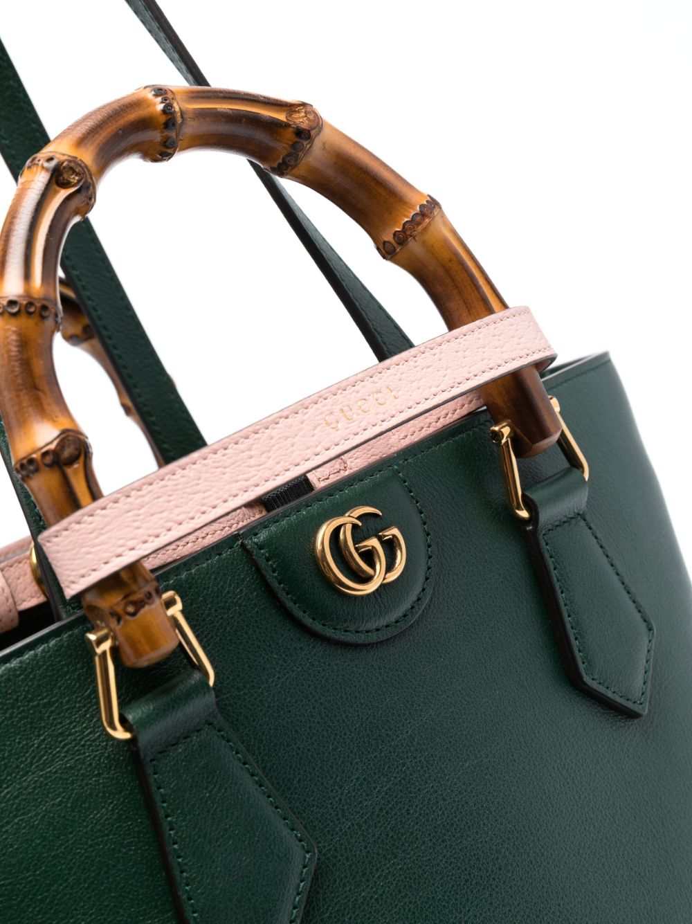 Shop Gucci Medium Diana Leather Tote Bag In Green