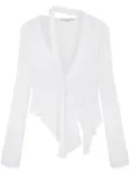 Stella McCartney ruffled asymmetric shirt - White