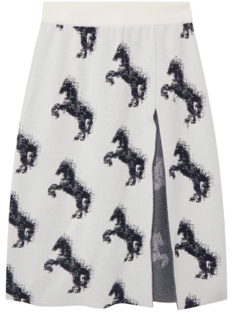 Stella McCartney Pixel Horse jacquard midi skirt