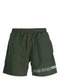 BOSS Dolphin logo-print swim shorts - Green