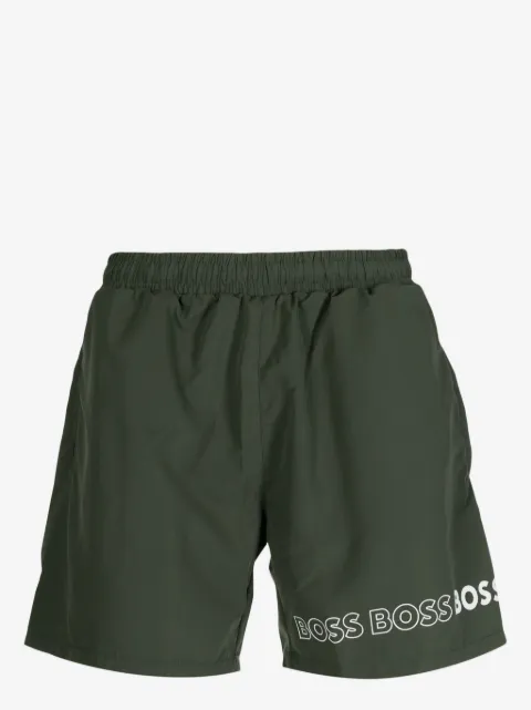 BOSS Dolphin logo-print swim shorts