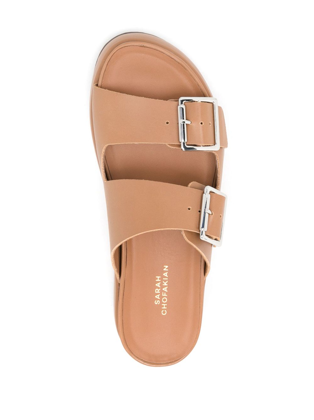 Sarah Chofakian Monte Carlo sandalen met platform Bruin