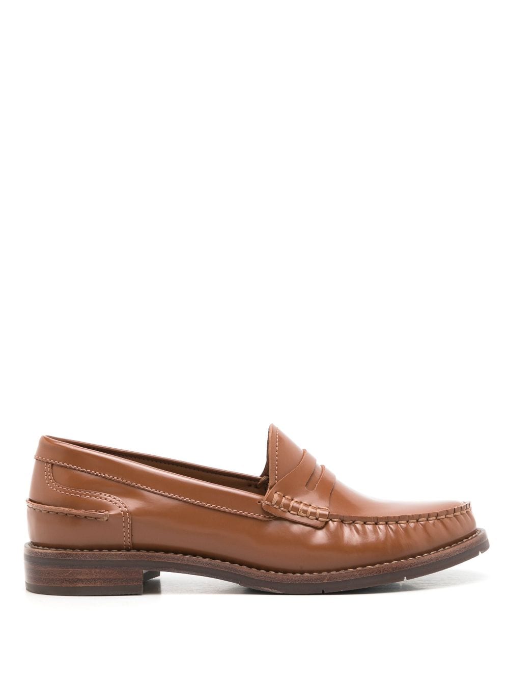 Sarah Chofakian Rive Gauche Leather Loafers In Brown