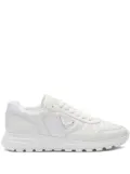 Prada diamond-quilted leather sneakers - White