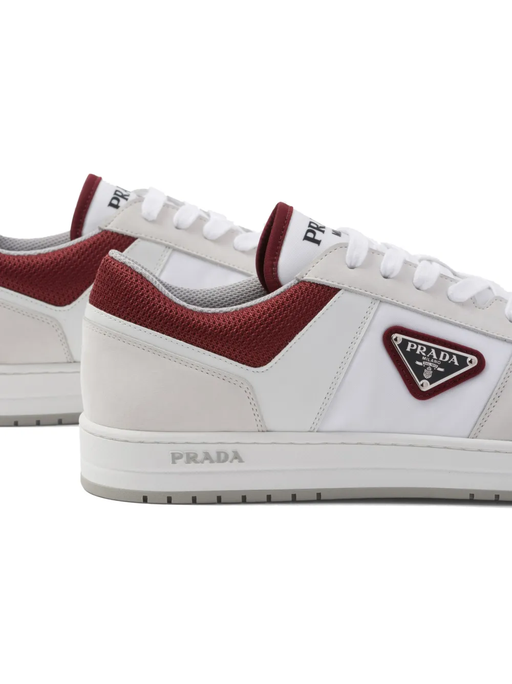 Prada shoes white and red hot sale