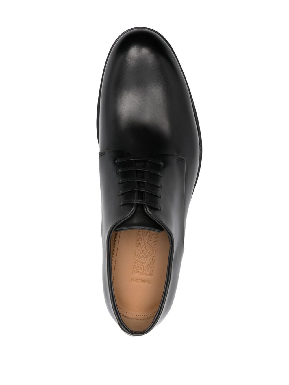 Ferragamo Leren Oxford veterschoenen Zwart