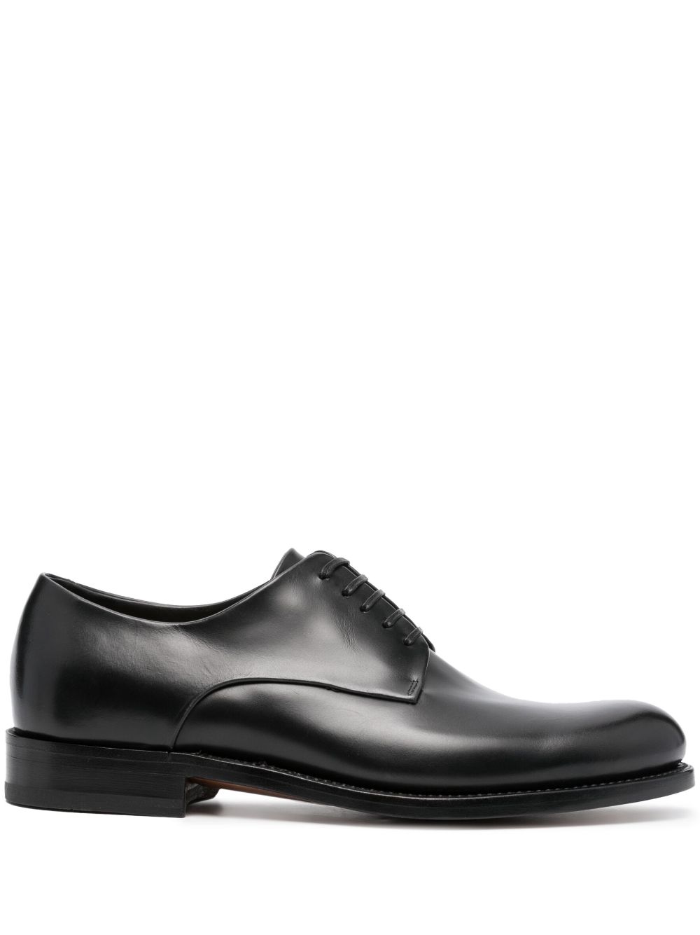 Ferragamo Leren Oxford veterschoenen Zwart