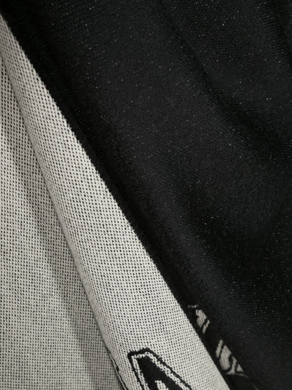 Shop Alexander Mcqueen Intarsia-knit Logo Wool Scarf In Black