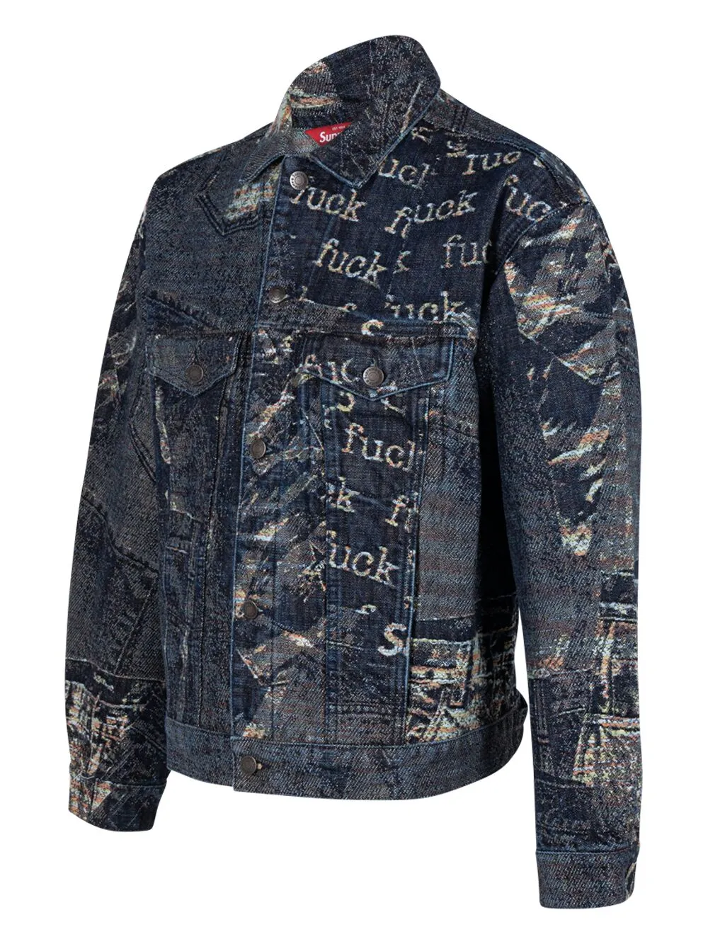 Supreme x Louis Vuitton Jacquard Denim Trucker Jacket Blue Men's - SS17 - US