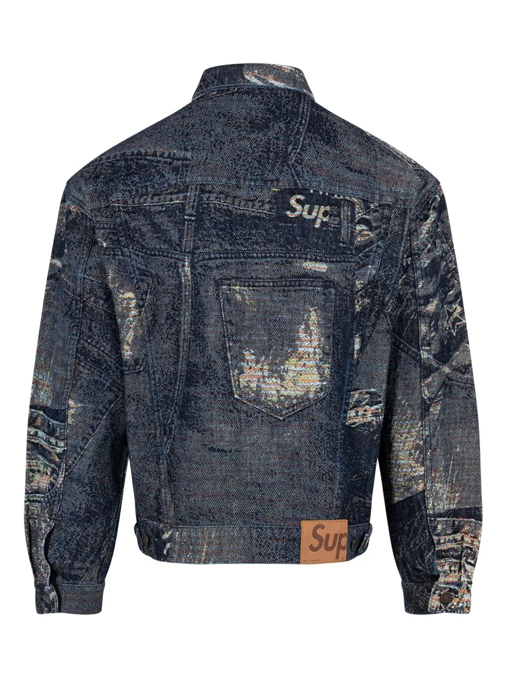 Supreme Denim Jacquard Trucker Jacket L-