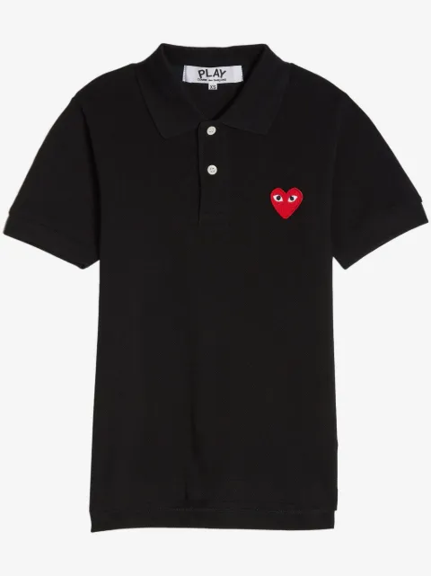 Comme Des Garçons Play Camisa polo com patch de logo