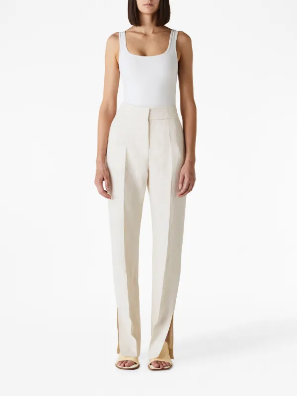 パンツ JACQUEMUS LE PANTALON TIBAU Jacquemus Le Pantalon Tibau Trousers | White | FARFETCH JO