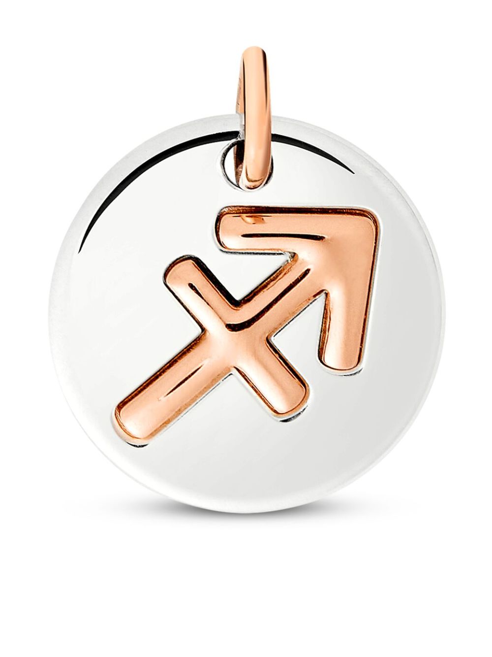 Dodo 9kt Rose Gold And Sterling Silver Zodiac Sagittarius Charm In White