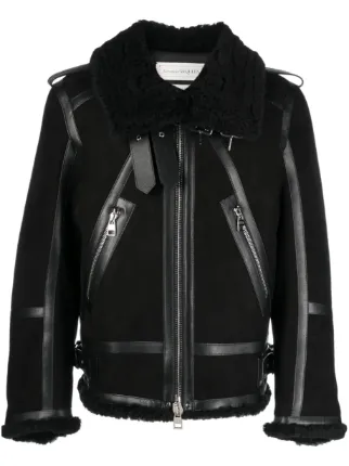 Alexander mcqueen shop leather jacket