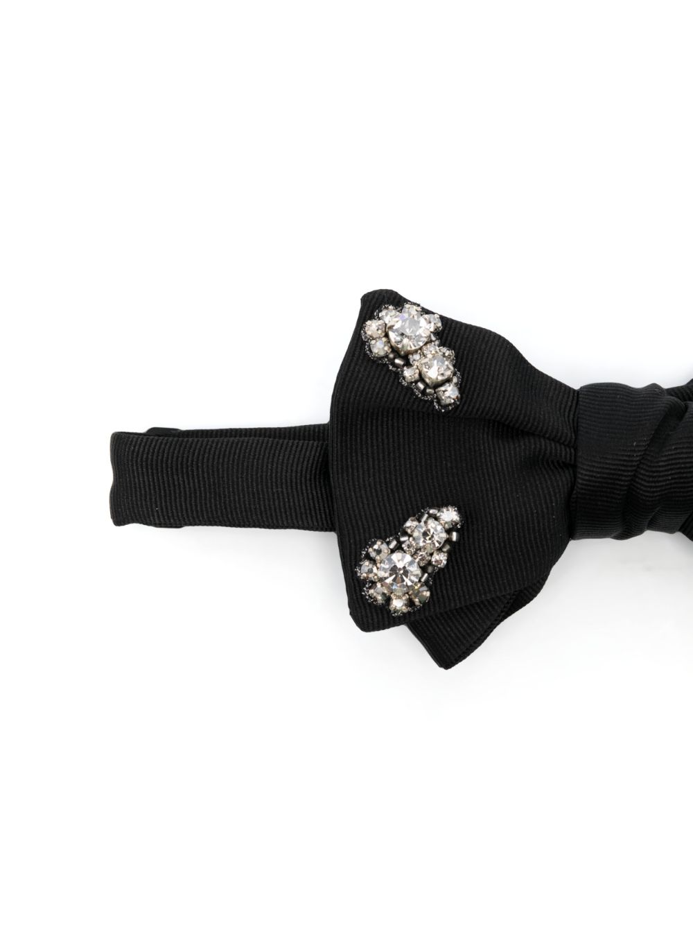 Alexander McQueen crystal-embellished bow tie - Zwart