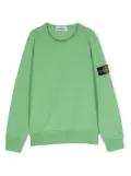 Stone Island Junior Compass-motif cotton sweatshirt - Green