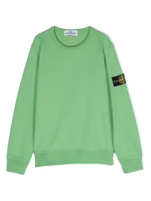 Stone Island Junior Compass-motif cotton sweatshirt 
