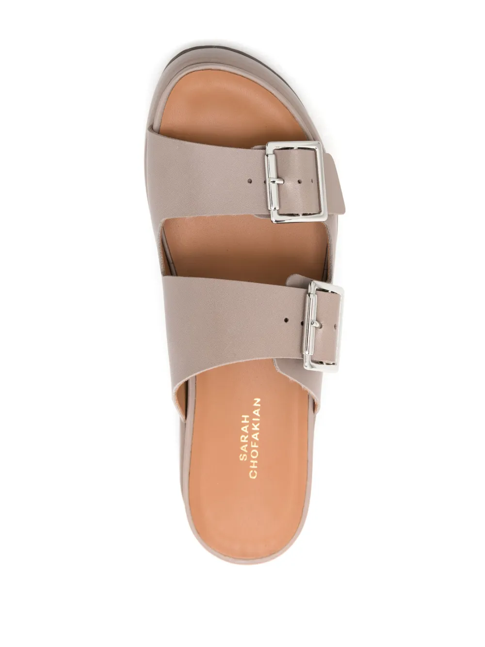 Sarah Chofakian Monte Carlo 45mm platform sandals Neutrals