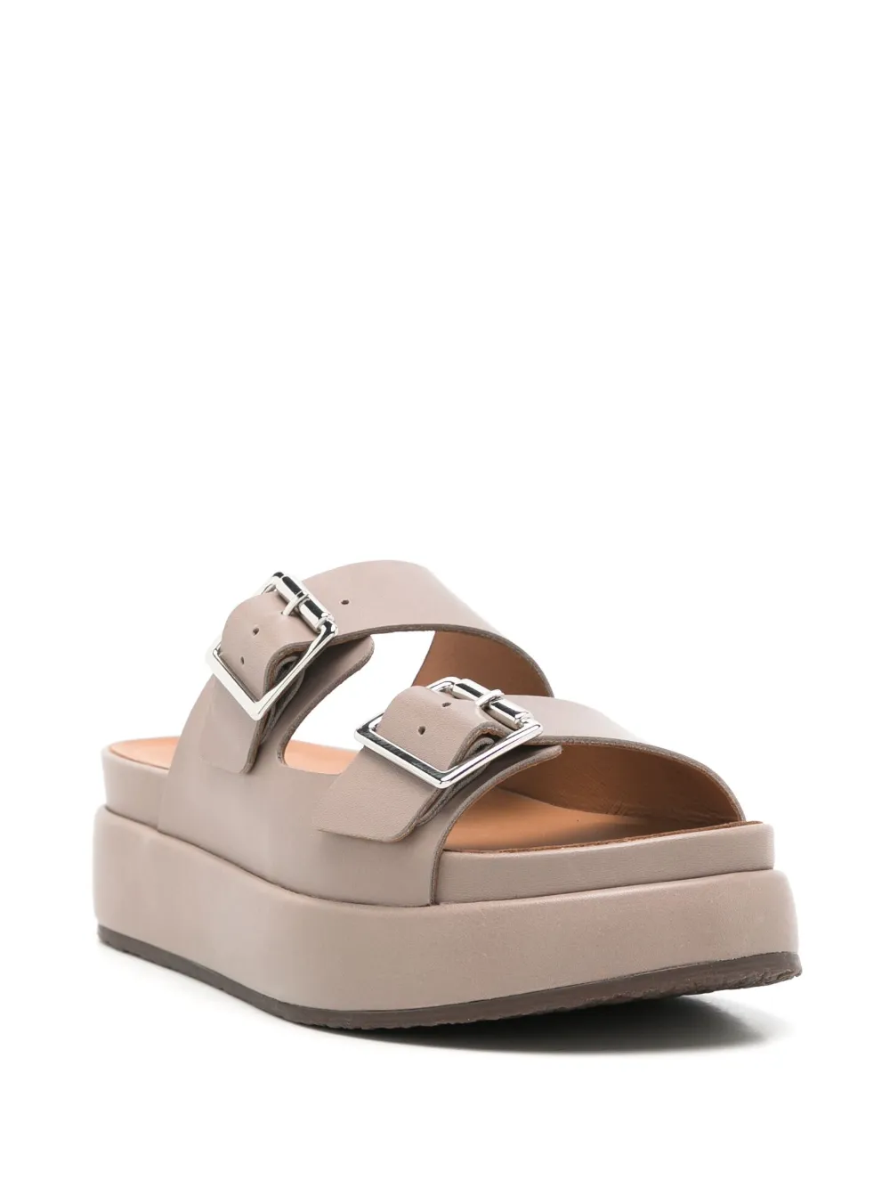 Shop Sarah Chofakian Monte Carlo 45mm Platform Sandals In Neutrals