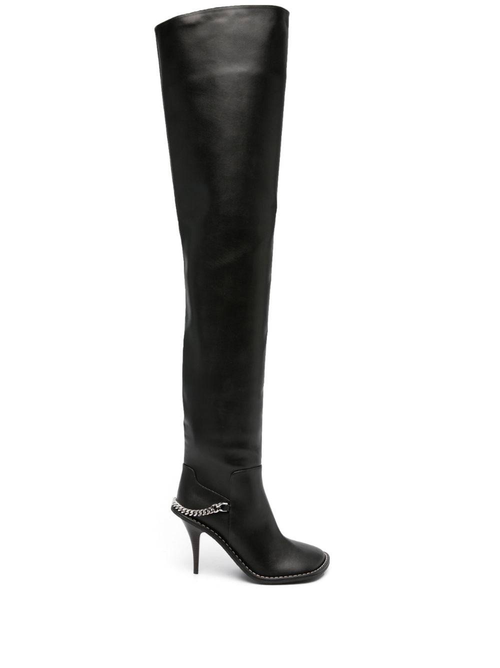 Shop Stella Mccartney Ryder 95mm Thigh-high Boots In 1000 - Black
